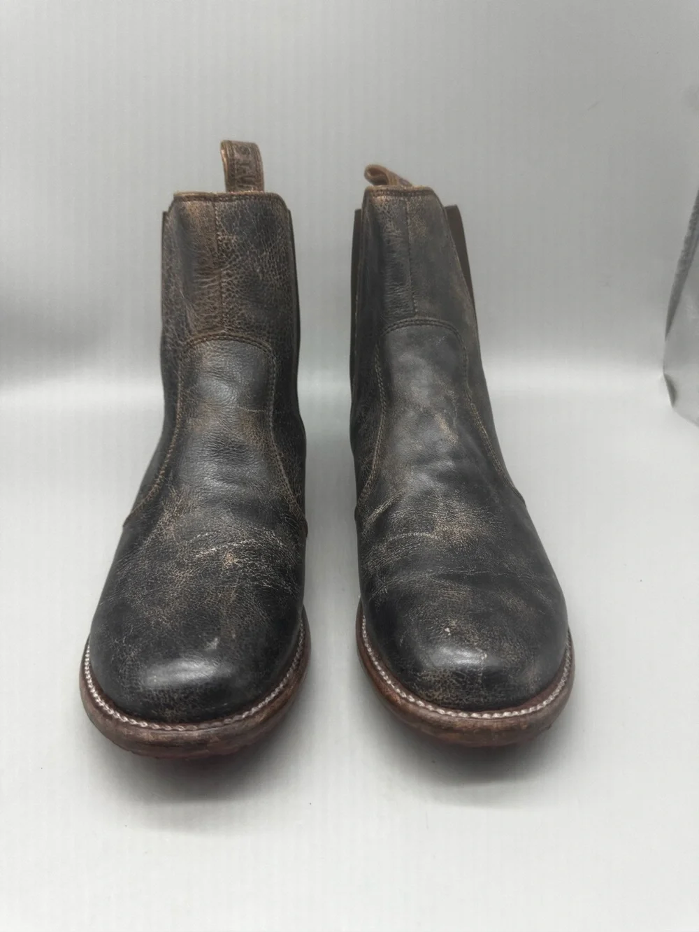 Bed Stu Womens Yurisa Ankle Booties US 8.5 M EU 39 Black Distressed Leather